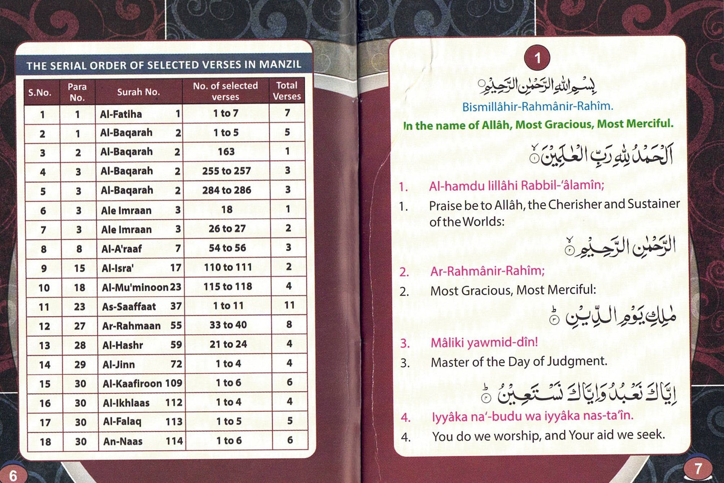 Manzil - (A6 Pocket Size) English Translation | Transliteration | Arabic Text