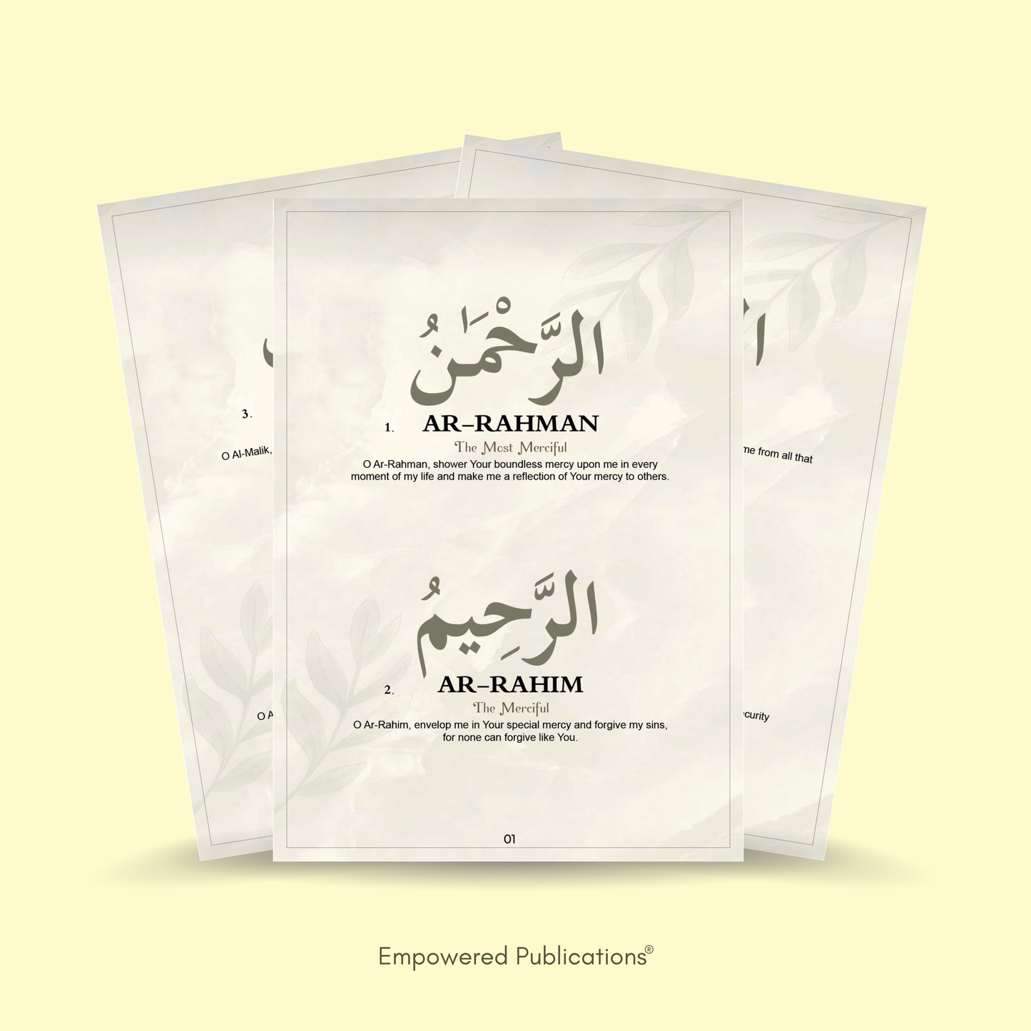 99 Names of Allah - (A6 - Pocket Size) English Translation | Translitertaion | Arabic Text