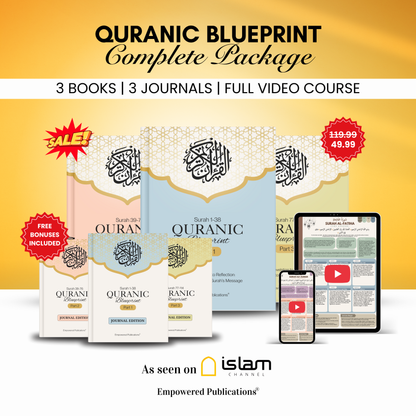 Quranic Blueprint - Complete Package (3 Books + 3 Journals + Full Video Course)
